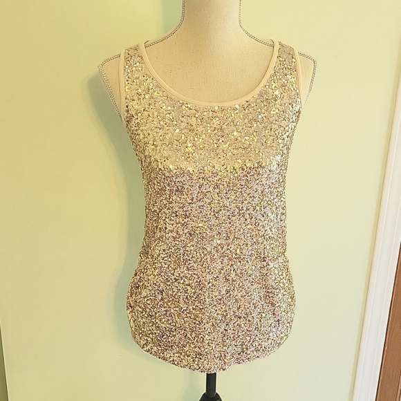 (A) Suzy sheir size medium sequin top - Picture 2 of 6